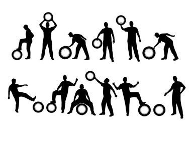 Vitesli bir adamın vektör silueti