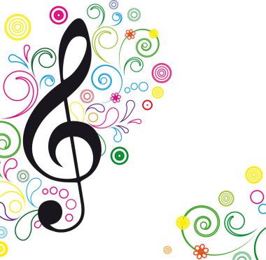musical note background, vector illustration
