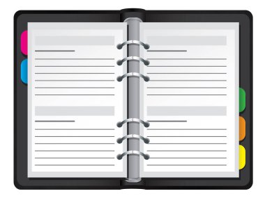 Sarmal ciltli boş renkli spiral defter