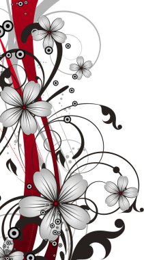 soyut çiçek arkaplanı, vektör illüstrasyonu