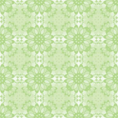 Çiçekler ve yeşil yapraklarla kusursuz desen.