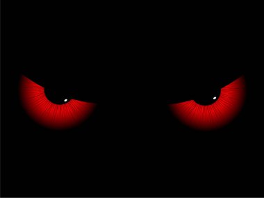 kırmızı şeytan yüz vektörü