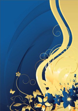 Soyut çiçek arkaplanının vektör çizimi