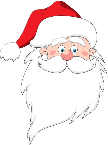 Weihnachtsmann Mit Rotem Bart — Stockvektor