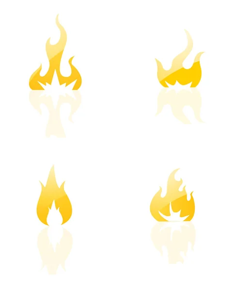 Набір Іконок Вогню Векторний — стоковий вектор