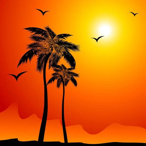 Пальма Сонце — стоковий вектор