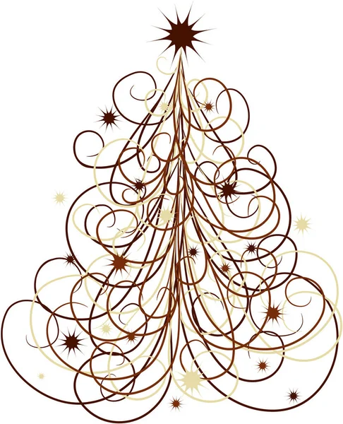 Decoratieve Kerstboom Vector — Stockvector