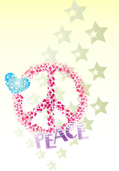 Peace Sign White Background — Stock Vector