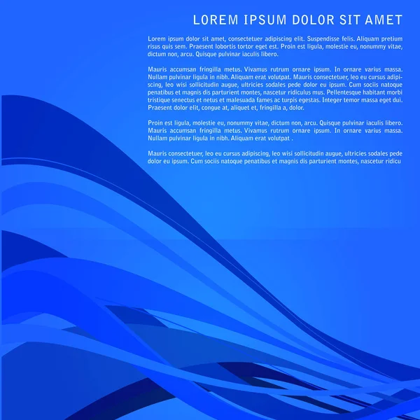 デザインのための抽象的な青の背景 ベクトルイラスト — ストックベクタ