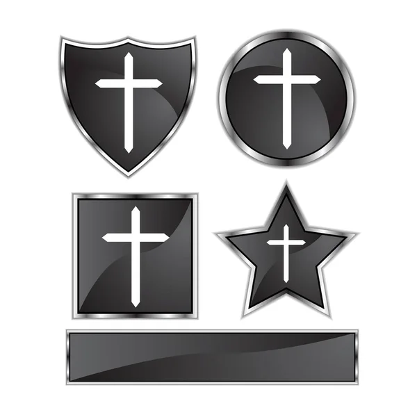 Набор Векторных Иллюстраций Четырех Крестов — стоковый вектор