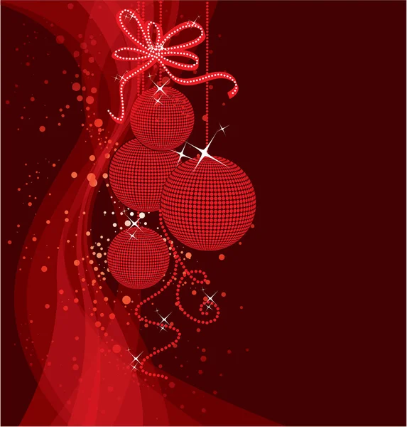 Κόκκινα Και Μαύρα Χριστουγεννιάτικα Στολίδια — Διανυσματικό Αρχείο