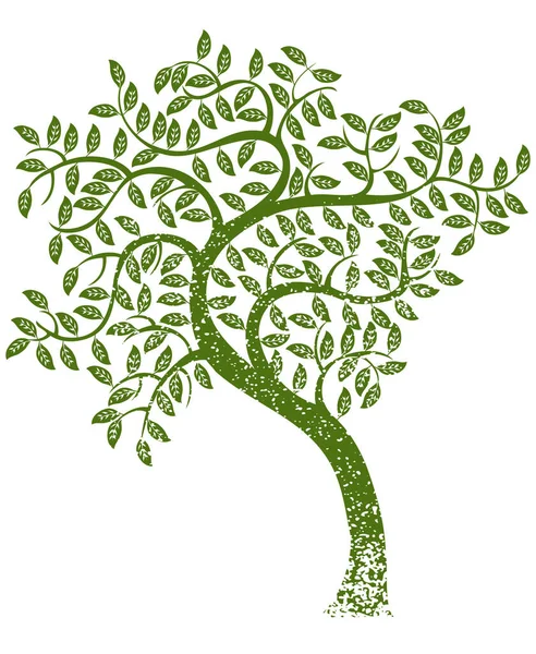 Árbol Dibujado Mano Ilustración Vectorial — Vector de stock