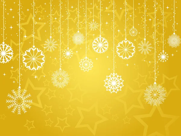 クリスマスと新年の背景に雪の結晶 — ストックベクタ
