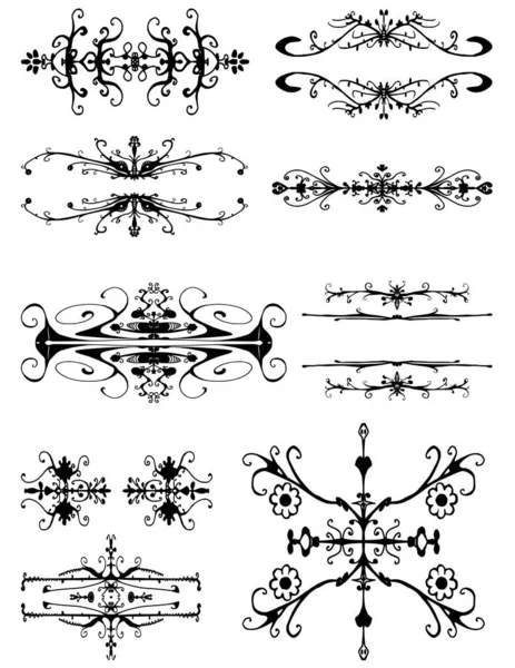 Conjunto Elementos Decorativos — Archivo Imágenes Vectoriales