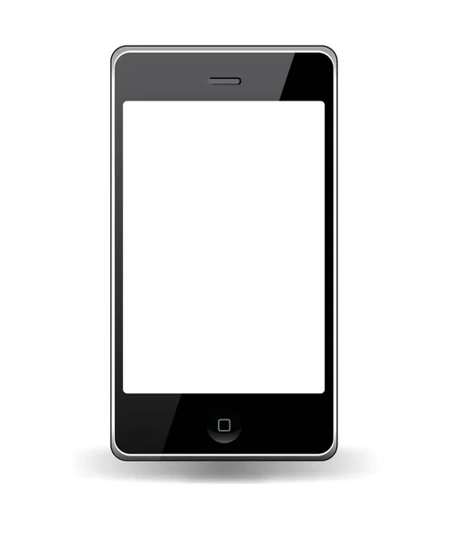 Tela Smartphone Branco Com Espaço Vazio Isolado Fundo Branco — Vetor de Stock