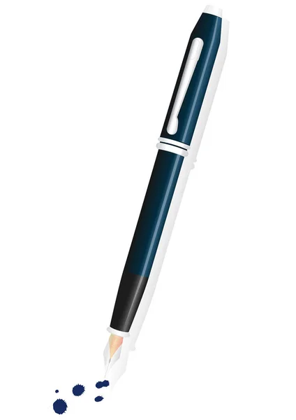 白い背景に隔離された漫画様式のペン アイコン オフィスシンボル — ストックベクタ