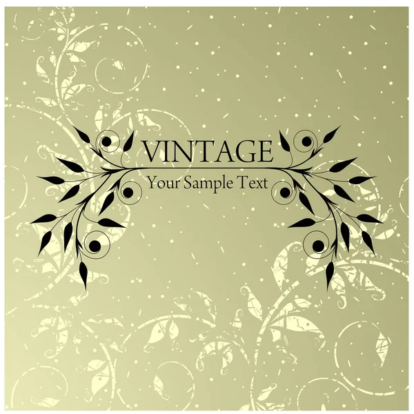 Vektor Vintage Hintergrund Mit Floralen Elementen — Stockvektor