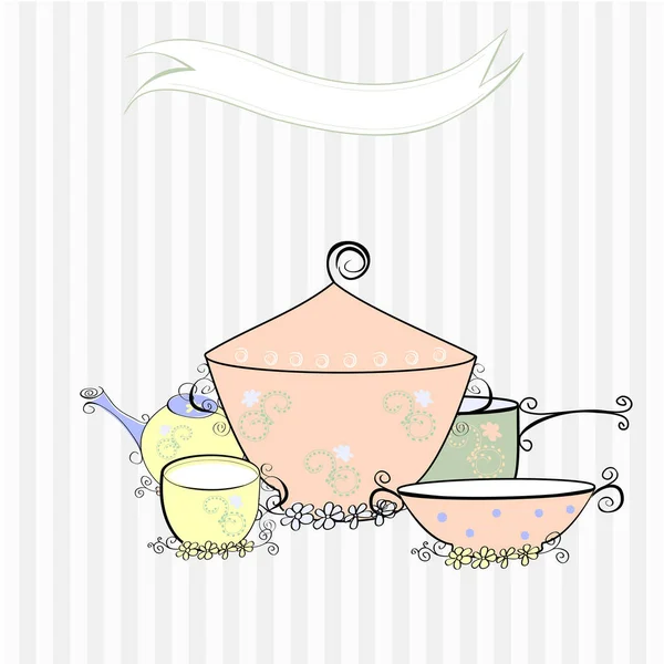 Illustration Vectorielle Des Ustensiles Cuisine — Image vectorielle