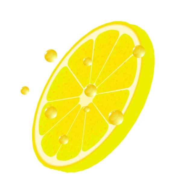 スプラッシュと空気中のレモン — ストックベクタ