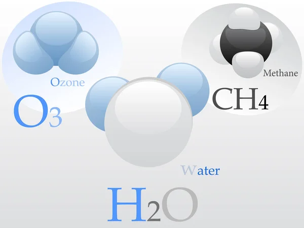 Chemische Formel Des Moleküls Der — Stockvektor