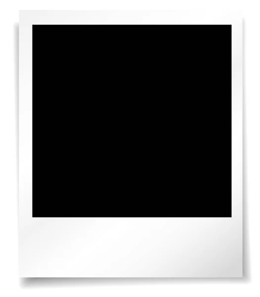 Blank Photo Frame Isolated White Vector Template Photo — Stock Vector