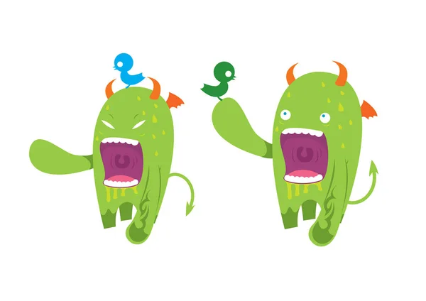 Monstres Drôles Monstres Drôles — Image vectorielle