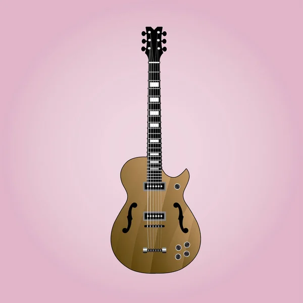 Ilustración Vectorial Una Guitarra — Vector de stock