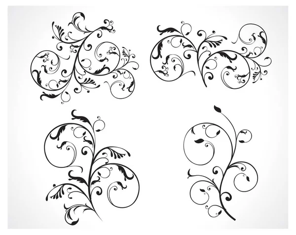 Ensemble Vectoriel Éléments Conception Calligraphique Éléments Vintage Décoration — Image vectorielle