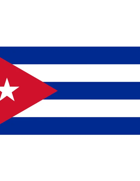 Cuba Vlag Icoon Plat Ontwerp — Stockvector