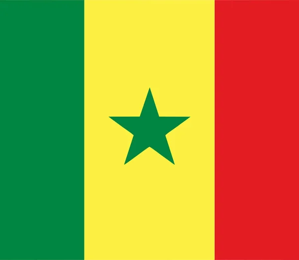 Флаг Сенегала Векторной Иллюстрацией — стоковый вектор