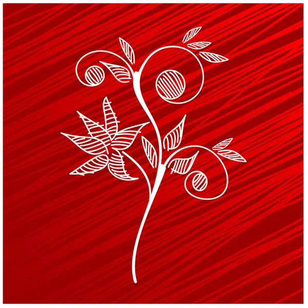 Abstrakte Florale Rote Hintergrund Vektorillustration — Stockvektor