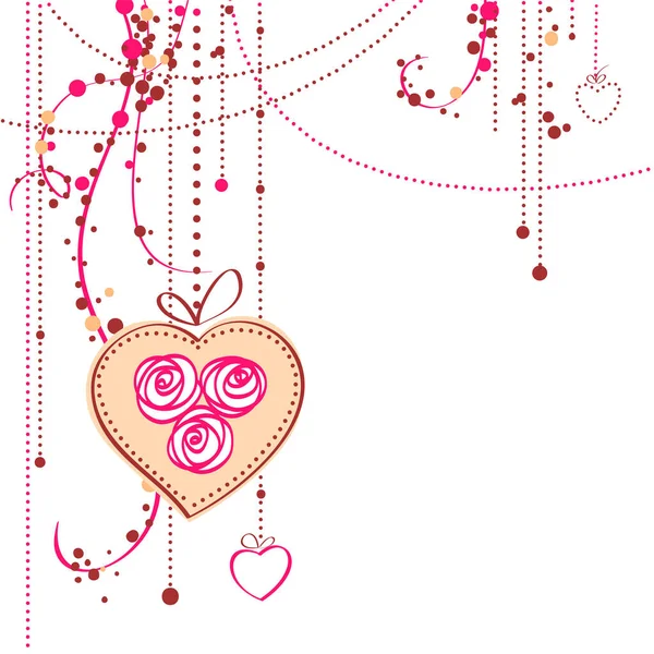 Valentijnsdag Achtergrond Met Harten Ruimte Voor Tekst Vector Illustratie — Stockvector