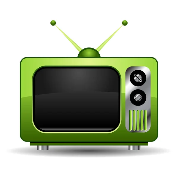 Ikon Retro Ilustrasi Kartun Ikon Vektor Televisi Lama Untuk Desain - Stok Vektor