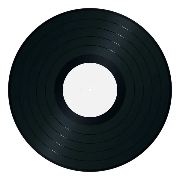Vinylové Desky Izolované Bílém Pozadí Vektorová Ilustrace — Stockový vektor