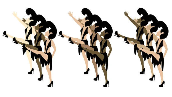 Векторная Иллюстрация Женщины Танцовщицей Белом Фоне — стоковый вектор
