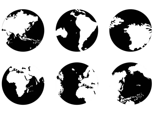 Conjunto Mapa Del Mundo — Archivo Imágenes Vectoriales