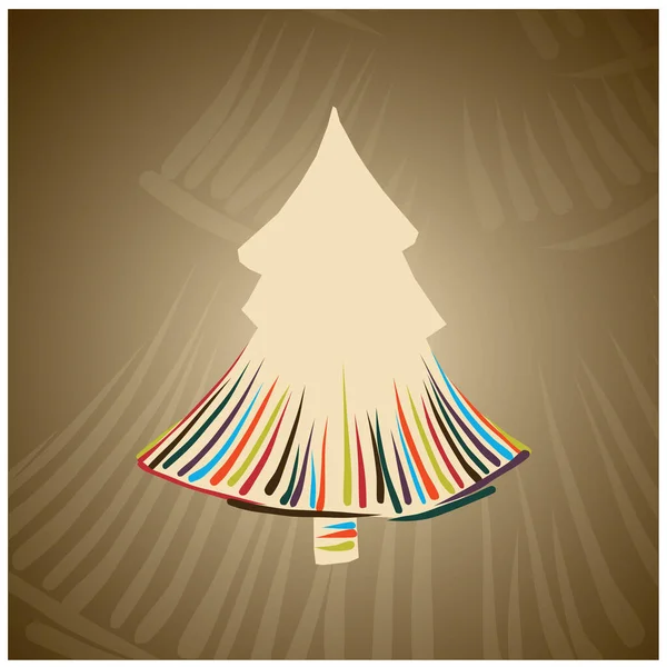 Abstraktní Barevné Vánoční Strom Pozadí — Stockový vektor