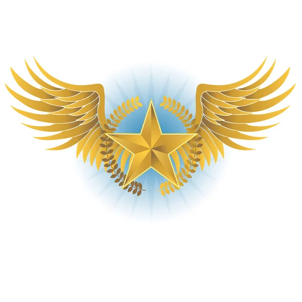 Vleugels Logo Sjabloon Vector — Stockvector