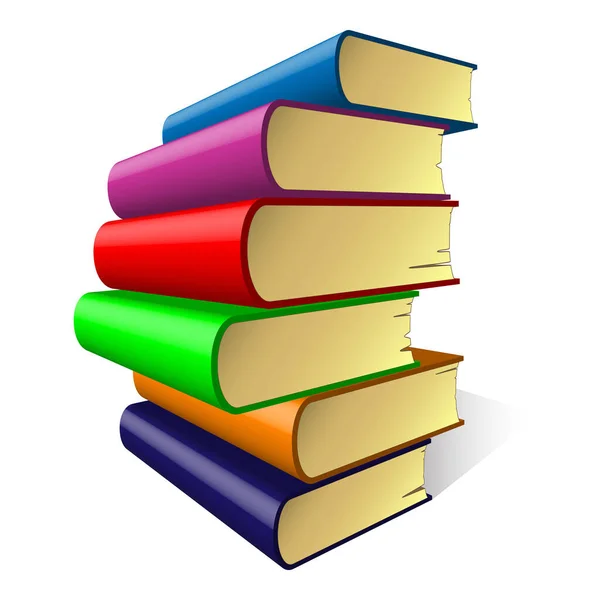 Bücher Und Bücherstapel — Stockvektor