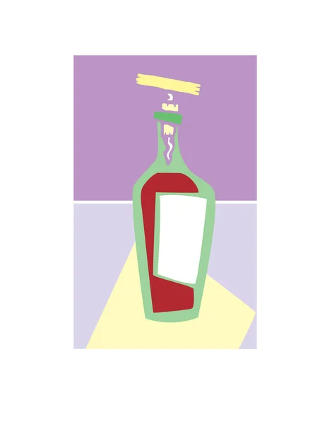 Flache Farbe Illustration Cartoon Parfüm — Stockvektor
