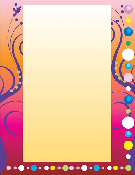 Carte Colorée Avec Fond Coloré — Image vectorielle