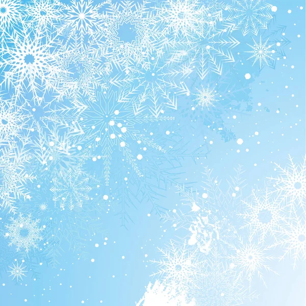 Абстрактный Зимний Векторный Фон Снежинками — стоковый вектор