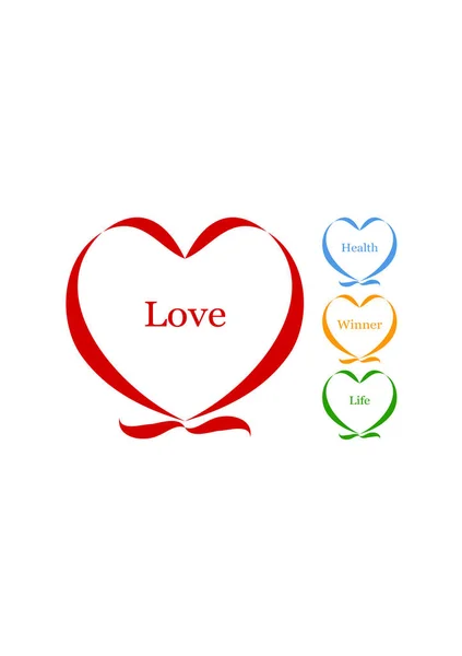 Logo Design Vorlage Liebe Mit Menschen Symbol — Stockvektor