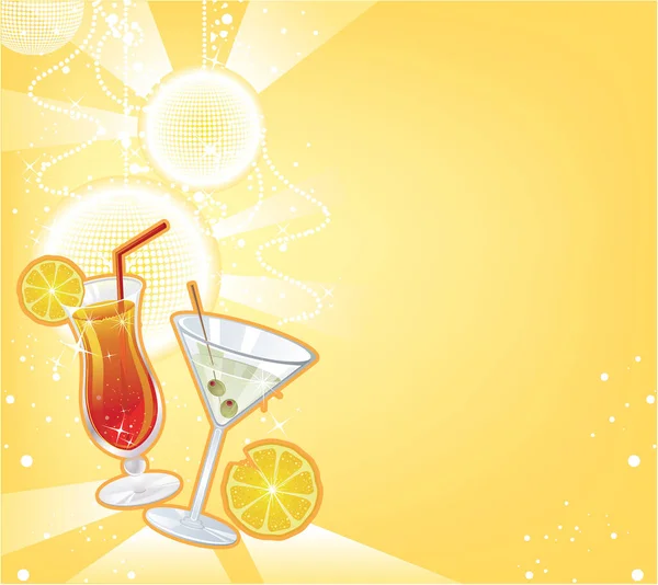 Cocktail Con Arancia Illustrazione Vettoriale — Vettoriale Stock