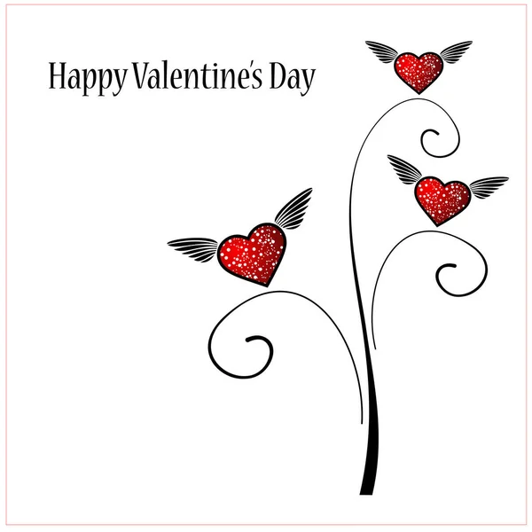 Tarjeta Felicitación Del Día San Valentín Ilustración Vectorial — Vector de stock