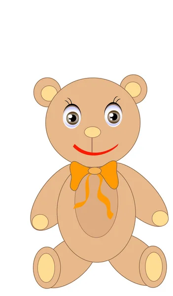 Мила Іграшка Плюшевого Ведмедя Векторні Ілюстрації — стоковий вектор