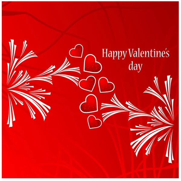 Joyeux Valentines Carte Voeux Avec Des Cœurs — Image vectorielle