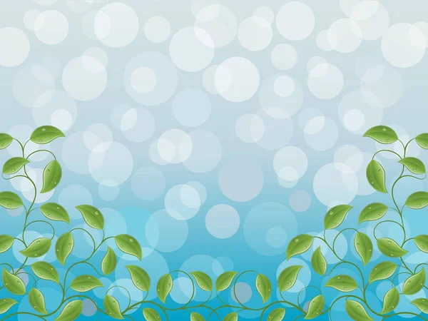 Groene Bladeren Achtergrond Vector Illustratie — Stockvector