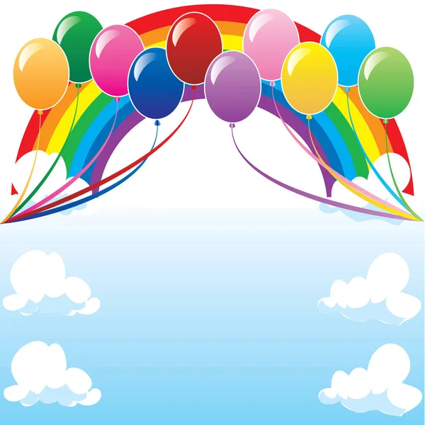 Colorful Balloons Rainbow — Stock Vector