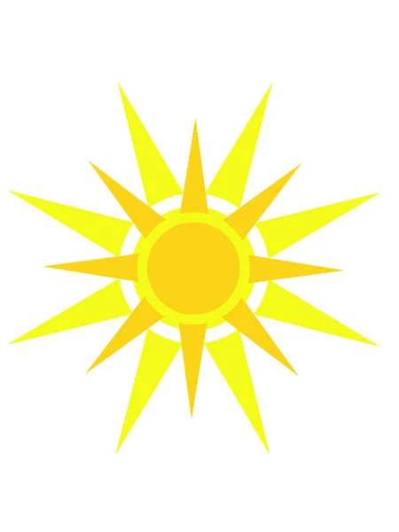 Bunte Und Helle Sonne Vektor — Stockvektor